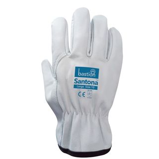 Cow Grain Natural Leather, Riggers Glove Santona XX-Large Pack 12 Pairs - Bastion