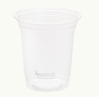 420ml Clear Cold Cup PLA White - Ecoware
