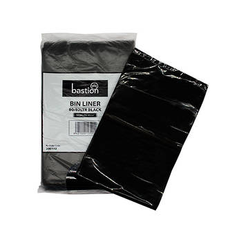 Bin Liner Black 80 Litre - Bastion