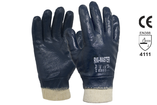 Nitrile Full Dip Glove, Size 11 - Esko Rig-Master