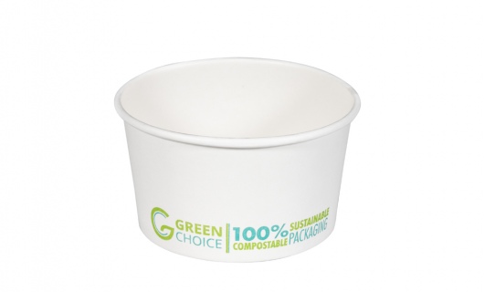 Dessert Tub WHITE PLA - 12oz Carton  1000    - Green Choice