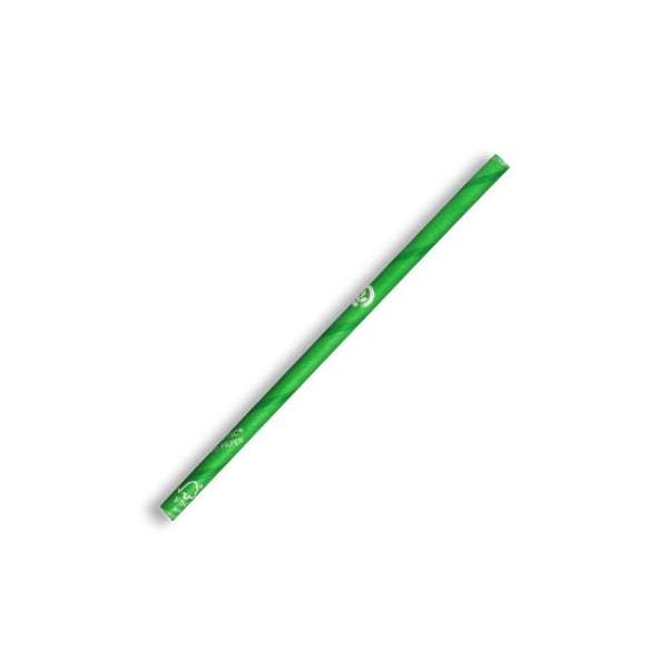 Paper Straws Cocktail BioStraw Green 4.5X120mm - BioPak
