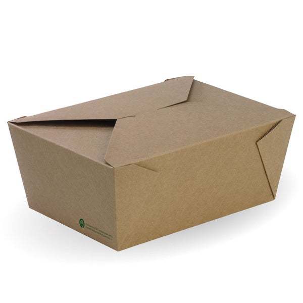 Extra large lunch box - FSC Mix - printed kraft-look - Biopak