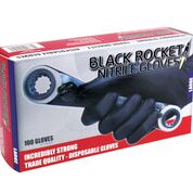 Nitrile Black Gloves  PowderFree SMALL- Black Rocket
