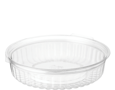 Eco-Smart' Clearview' Food Bowls 20 oz Hinged Flat Lid, Clear - Castaway