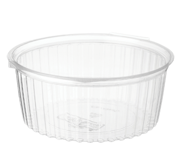 Eco-Smart' Clearview' Food Bowls 32 oz Hinged Flat Lid, Clear - Castaway