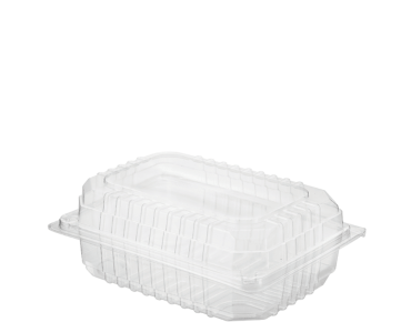 Eco-Smart' Clearview' Salad Pack Small, Hinged Lid, Clear - Castaway