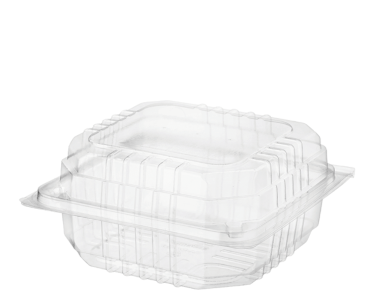 Eco-Smart' Clearview' Burger Pack Large, Hinged Lid, Clear - Castaway