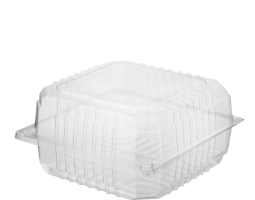 Eco-Smart' Clearview' Burger Pack Jumbo, Hinged Lid, Clear - Castaway
