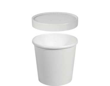 Heavy Weight Paper Containers & Vented Lids 12 oz Medium - Castaway
