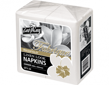 Fabrique' Linenlook' Dinner Napkins, RediFold', White - Castaway