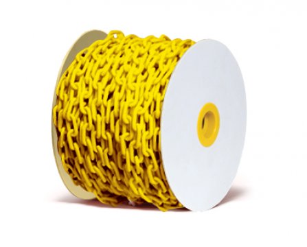 Plastic Chain, 6mm, Yellow 50m Roll - Esko