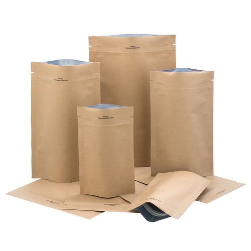 Stand Up Pouch Compostable 100gm 120x200mm Kraft