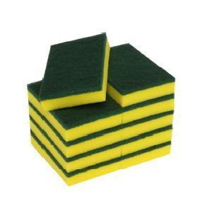 Premium Scouring Sponge, Yellow/Green, 100mm x 150mm x 30mm - Matthews