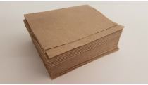 Serviette 1-ply unbleached recycled (fits dispenser) 27 x 21cm folded in 1/4, Pack 500 - Vegware