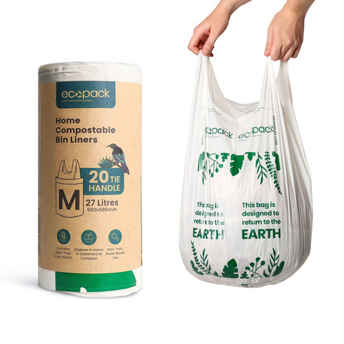 27L Compostable Bin Liner Roll (20 Bags) – Ecopack