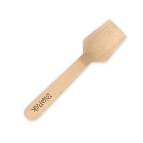 10cm Ice Cream Spoon, FSC 100%, Wood - BioPak