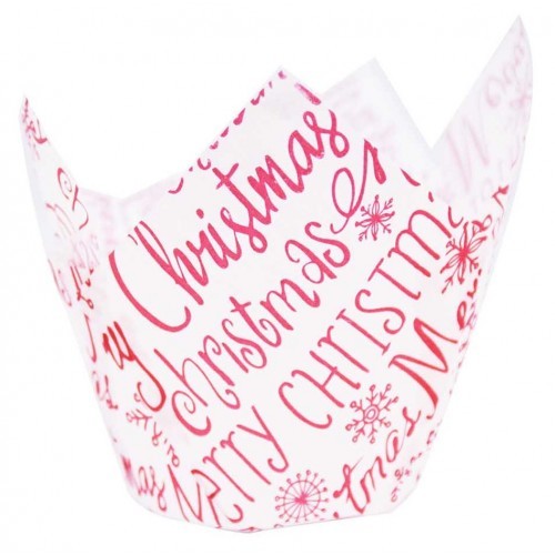 Texas Muffin Wrap - Merry Christmas Red - Confoil