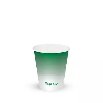 200ml / 6oz (80mm) Cold Paper BioCups - green fade - BioPak