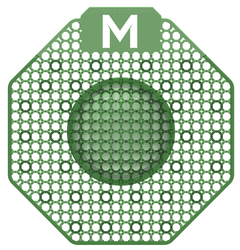 Scented Enzyme Block Urinal Screen - Dark Green, Super Lime Pack 10 - Matthews