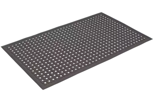 Kleen Thru Plus Grease & Chemical Resistant Mat 1430x850mm Black - AMS
