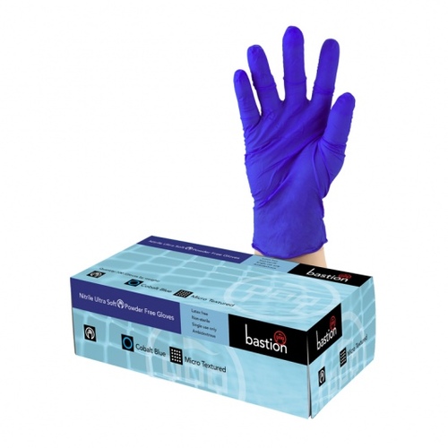 Nitrile Ultra Soft Cobalt Blue P/F Medium - Bastion