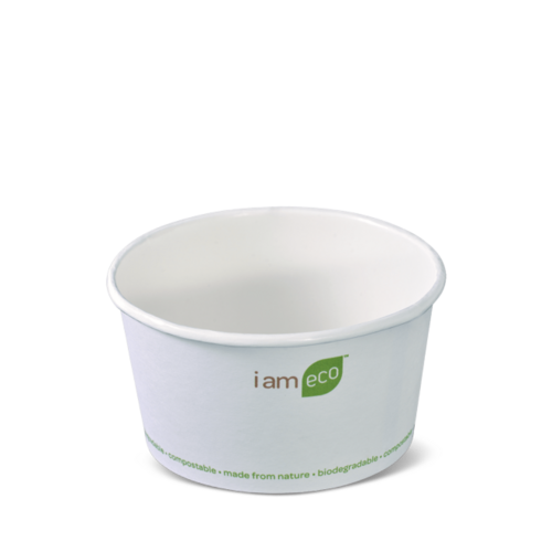 12oz Paper Eco Bowl I Am Eco™ White 360ml - Detpak