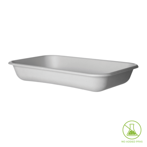 Tray 24oz Rect Bl Sc Vanguard White 200 x 140 x 38 - Detpak