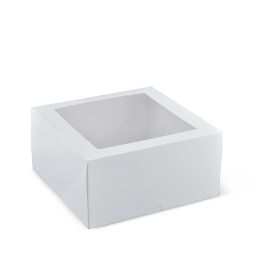 9 Inch Deep Patisserie Box White 240 x 240 x 120 - Detpak
