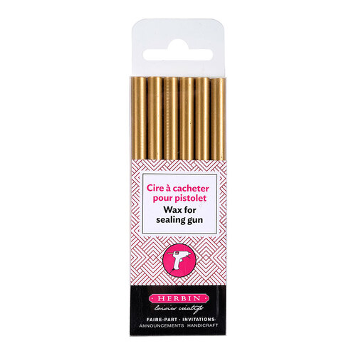 Herbin Wax Gun Sticks Gold, Pack of 6
