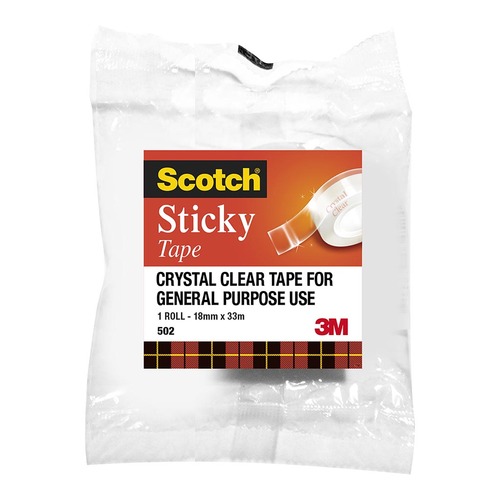 Scotch Sticky Tape 502 18mm x 33m
