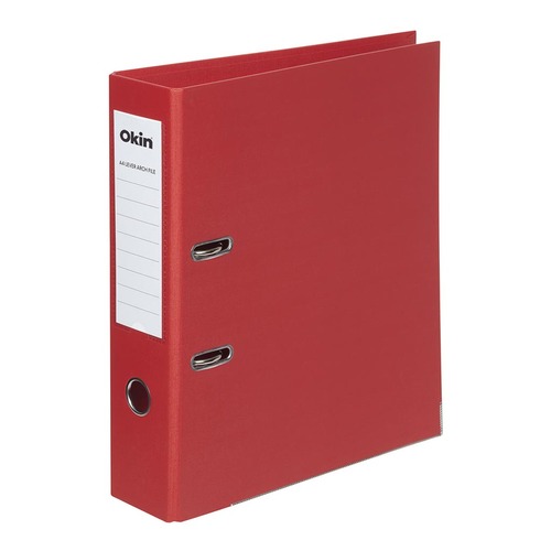Okin Lever Arch File A4 Linen Red