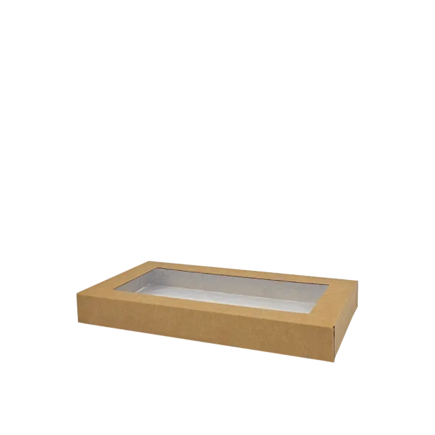 Lid for Large Catering Tray With PLA Window Carton 50 - Green Choice