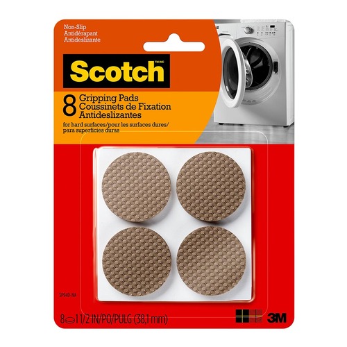 Scotch Gripping Pads 3.8cm Round Brown, Pack of 8