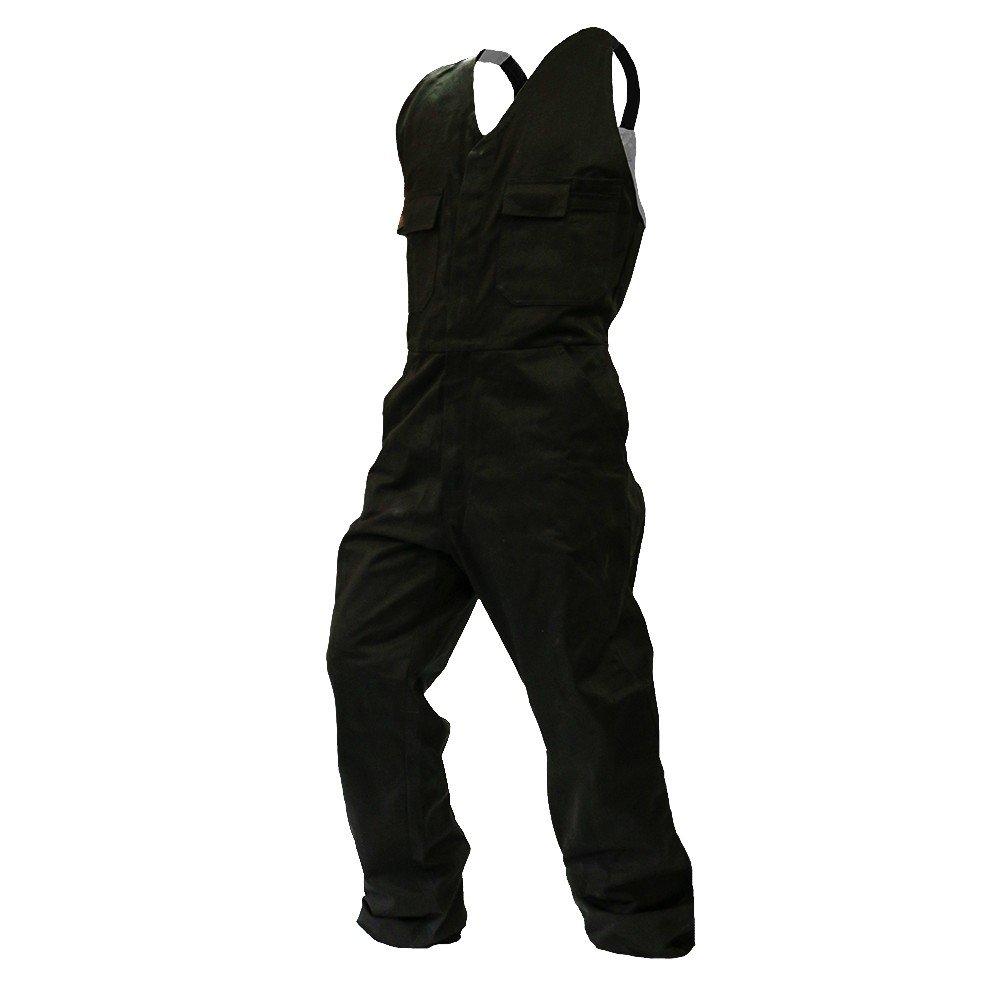 Overall Action Bib, 300Gsm Cotton, Black-Size 9
