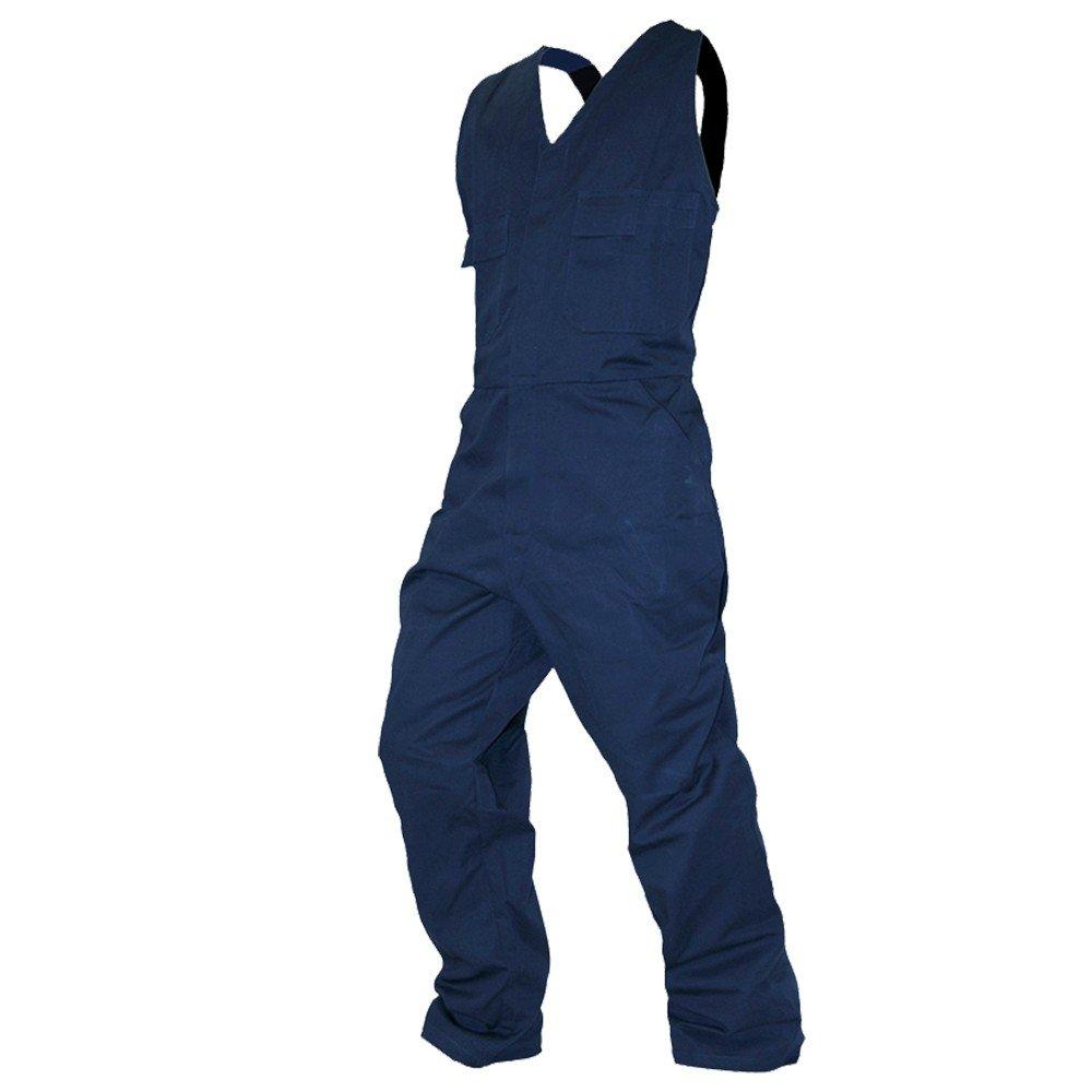 Overall Action Bib, 300Gsm Cotton, Navy-Size 12