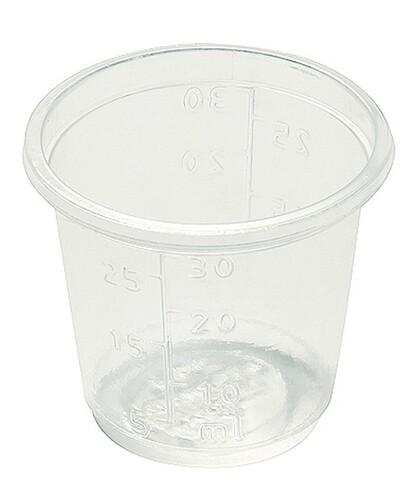 Portion Cups PP Graduated 35ml Clear - Huhtamaki 