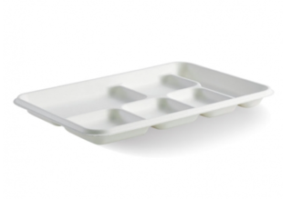 6-Compartment BioCane Tray - BioPak