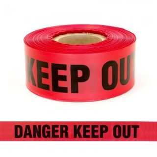 Tape "DANGER KEEP OUT" Black on Red, 75mm x 250m - Esko