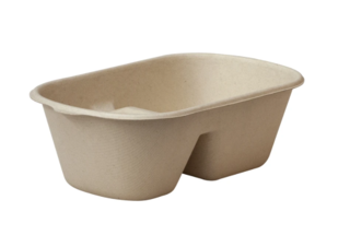 Food Box 1000ml 2-Compartment - Green Choice