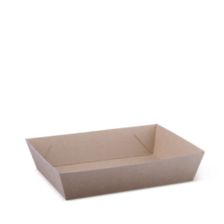 Endura Food Tray #3 Brown 180 x 134 x 45   - Detpak