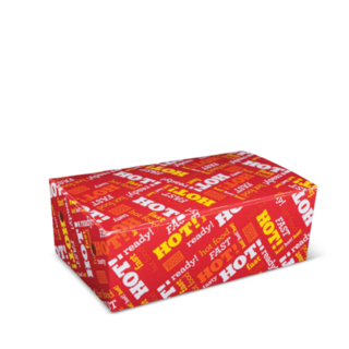 Medium Snack Box (50s) Hot Food Fast 172 x 103 x 70   - Detpak