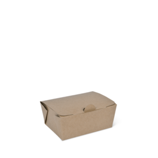 Extra Small Takeaway Box (400ml) Brown 105 x 76 x 49   - Detpak