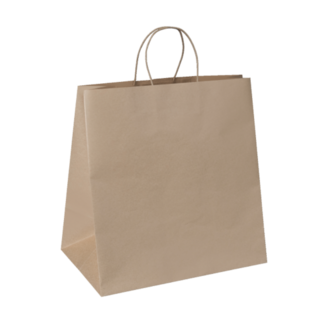Jumbo Twist Handle Bag  Brown 370 x 355 x 220   - Detpak