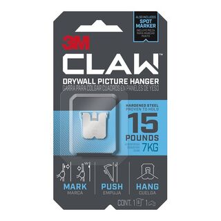 3M CLAW Drywall Picture Hanger 7kg