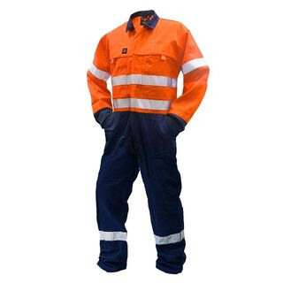 Fr Overall, 240 Gsm.88/12 11 Cal, Oran/Navy D/N Au-Size 14